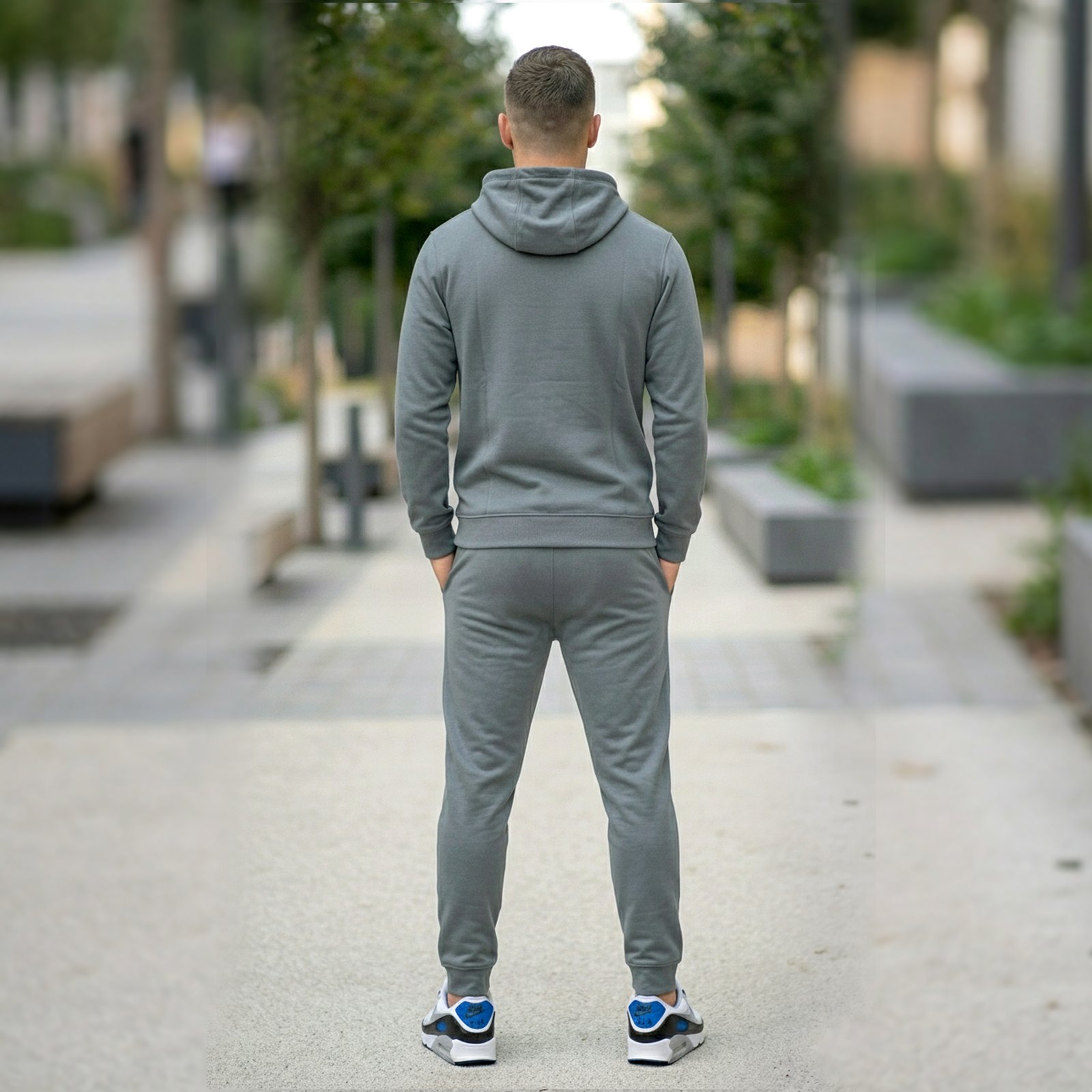 Bright Fashion Men’s Tracksuit Set – Zip-Up Hoodie & Jogger Pants, Winter Fleece Sportswear Outfit for Men - Image 3