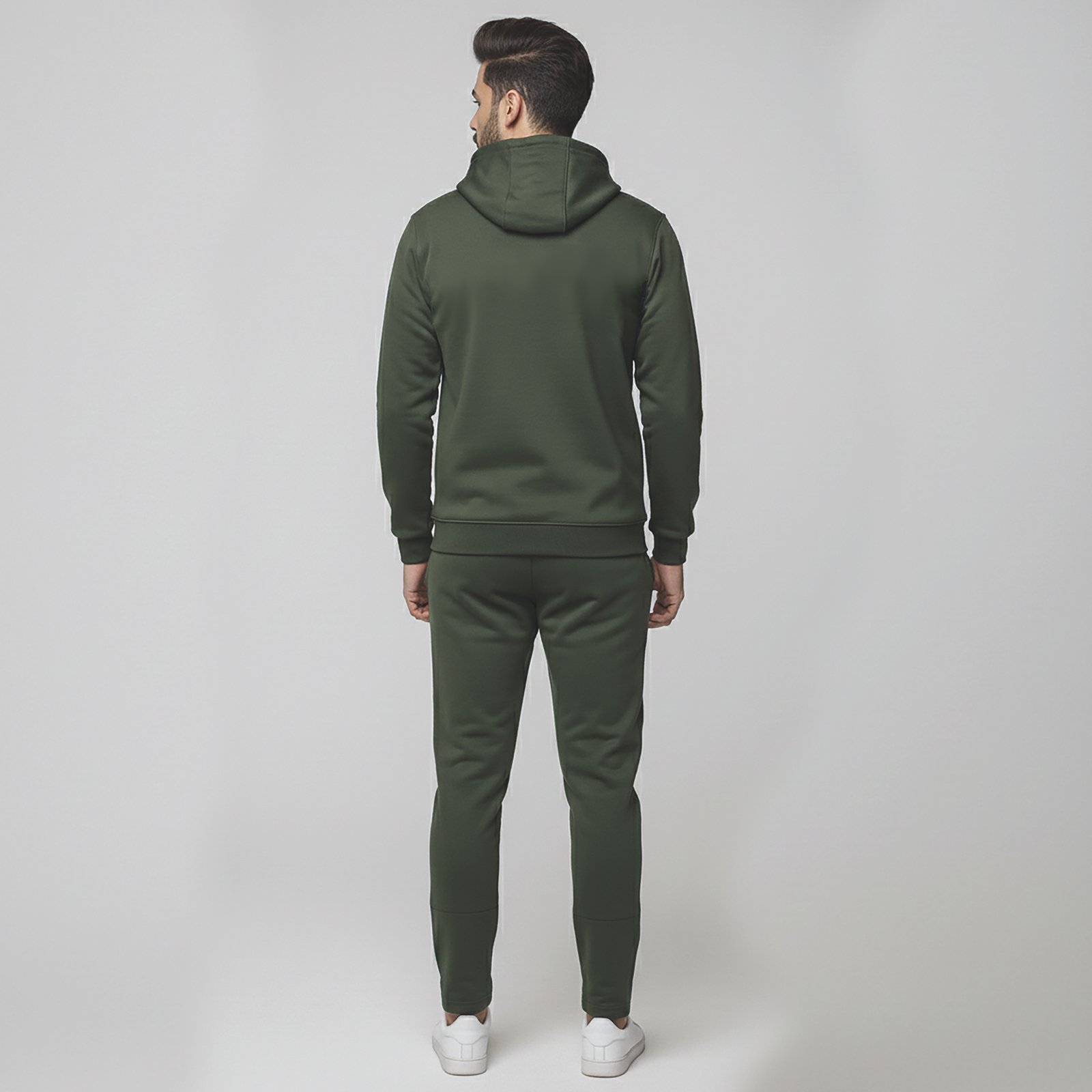 Bright Fashion Men’s Tracksuit Set – Zip-Up Hoodie & Jogger Pants, Winter Fleece Sportswear Outfit for Men - Image 2